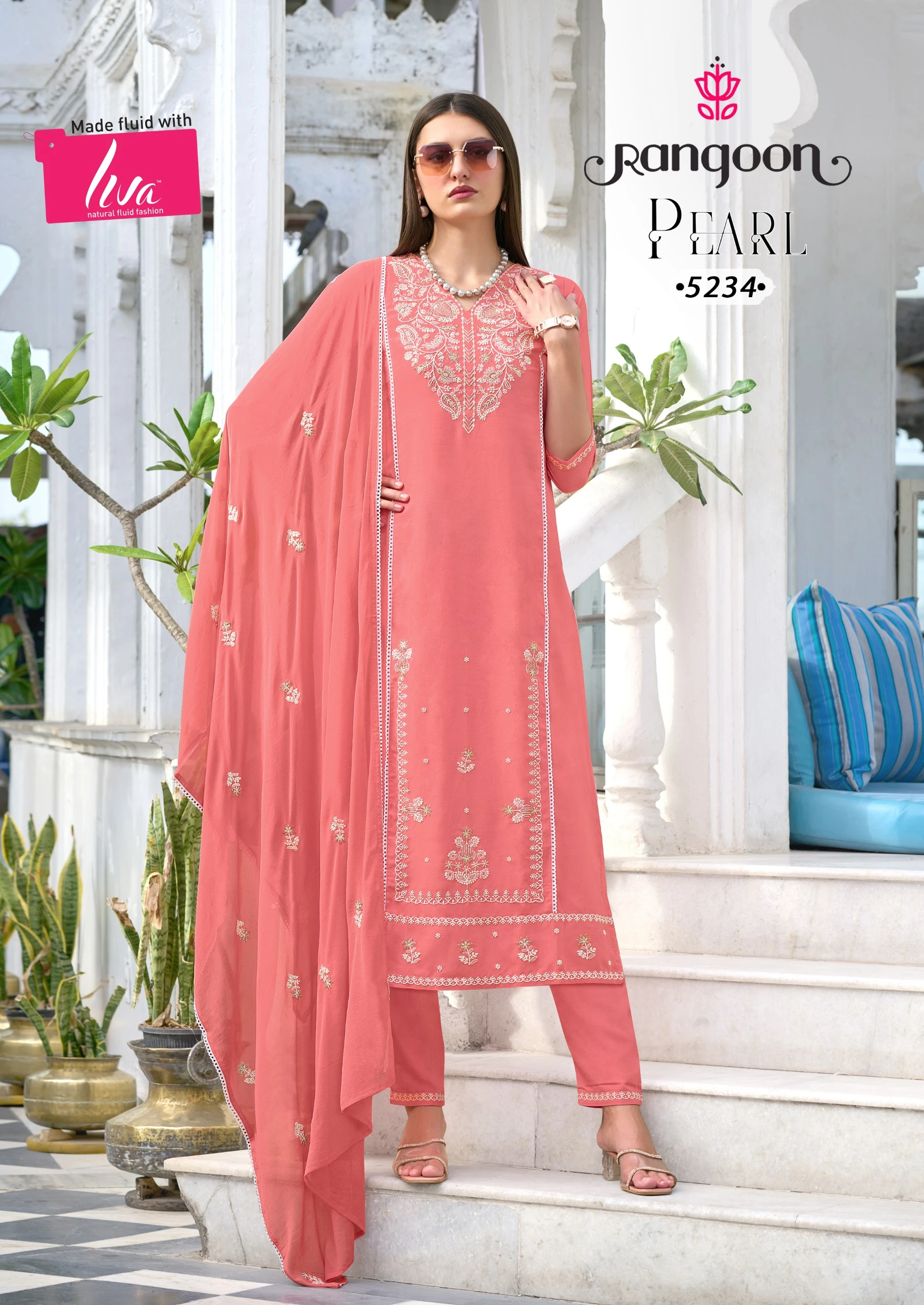 Rangoon Pearl Viscos Rayon Wholesale Readymade Salwar Suit Catalog — Wholesale Salwar Suits, Rangoon wholesale from Surat — view 2